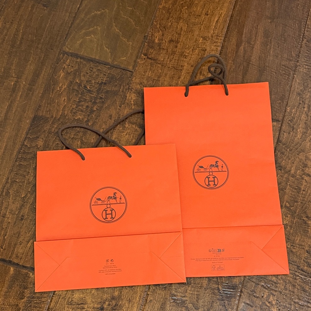 Hermes Vibrant Orange Gift Bags